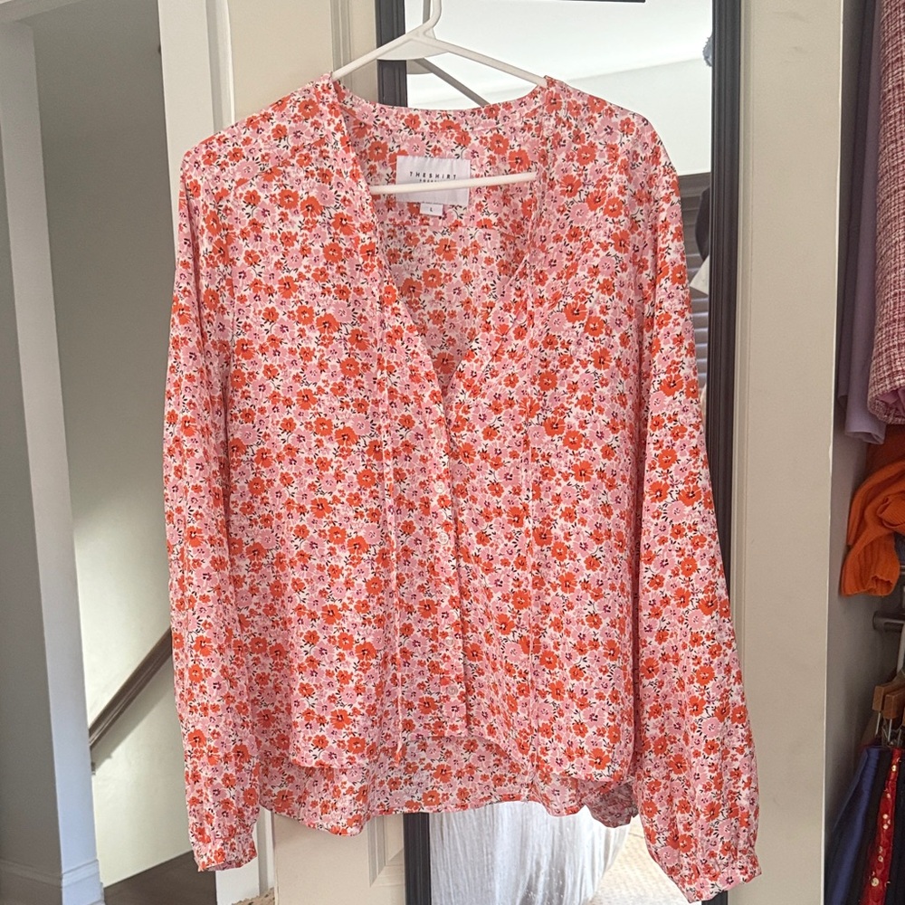 The Shirt by Rochelle Behrens Floral Blouse - NWOT